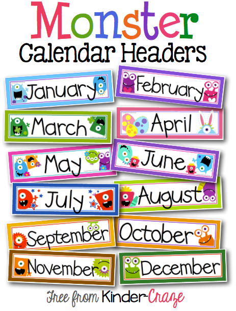 monthly headers clipart - photo #5