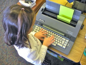 Clever ideas for using typewriters in kindergarten classrooms