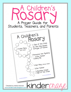 FREE Children's Rosary guide/coloring page