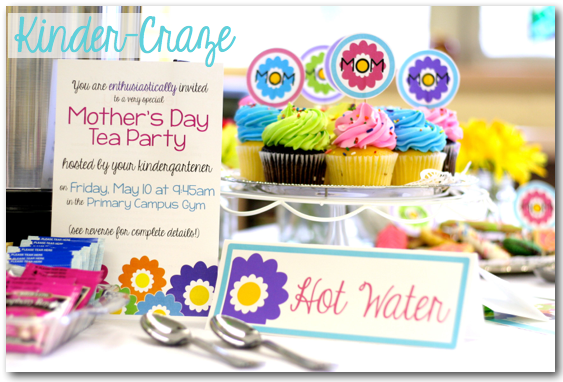 beautiful ideas and printables for a classroom Mother's Day Tea Party