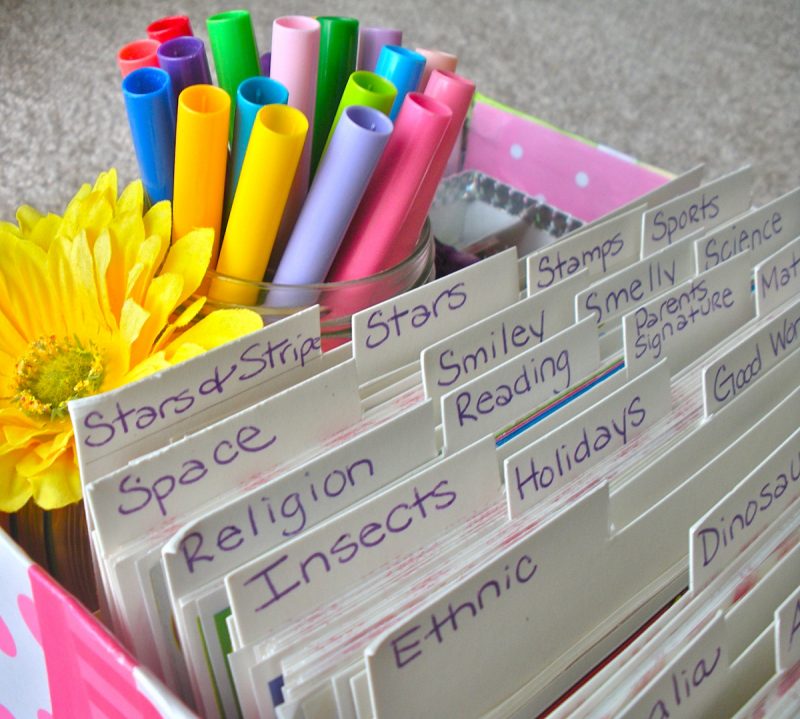 how to organize all of your stickers