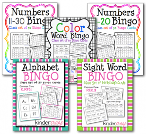 Great BINGO games for Kinders at an affordable price. $