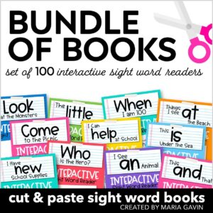 bundle of books set of 100 interactive sight word readers cover