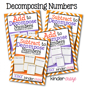 Decomposing Numbers Activity Sets, $1.50