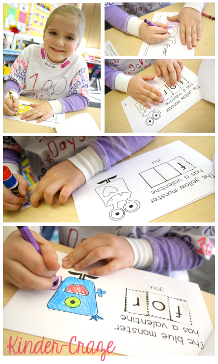 cut, unscramble, and glue sight words with Interactive Sight Word Readers from Kinder-Craze