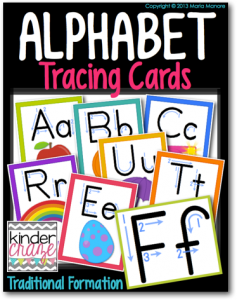 alphabet tracing cards to help students with letter identification and formation