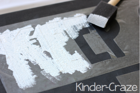 chalkboard-inspired painted canvas tutorial