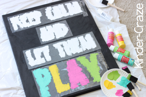 chalkboard-inspired painted canvas tutorial