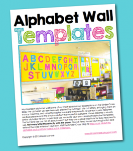 alphabet wall templates for classroom bulletin board - FREE!