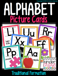 a bright twist on a traditional classroom alphabet