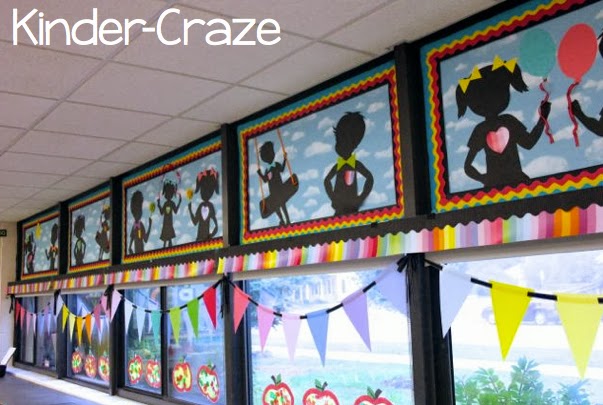 child-friendly decorations in kindergarten classroom