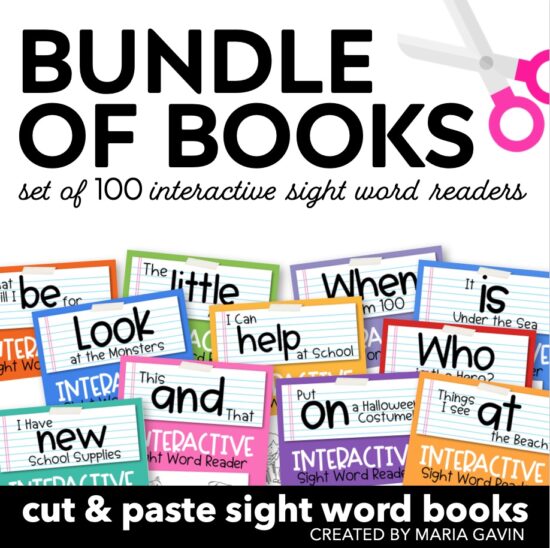 bundle of books sight word readers