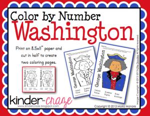 FREE color by number washington