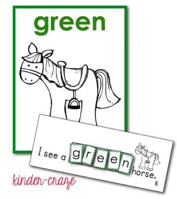 color word Interactive farm book and poster set