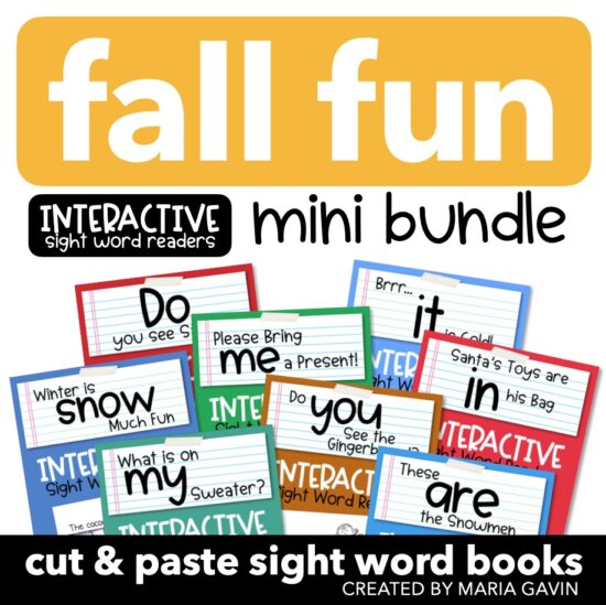 fall fun mini bundle sight word readers