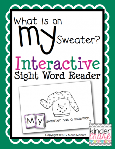 winter-themed emergent reader for sight word "my"