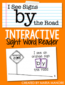 emergent reader for sight word "BY"
