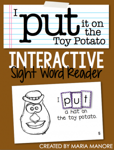 emergent reader for sight word "PUT"