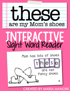 emergent reader for sight word "THESE"