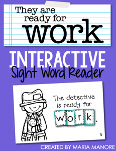 emergent reader for sight word "WORK"