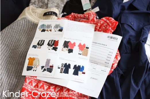 stitch fix outfits with styling card
