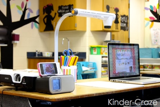 how to create an attractive Teacher's Technology Station in the classroom