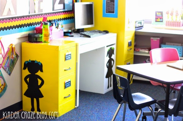 how to spray paint your file cabinets and answers to other classroom decor DIY questions