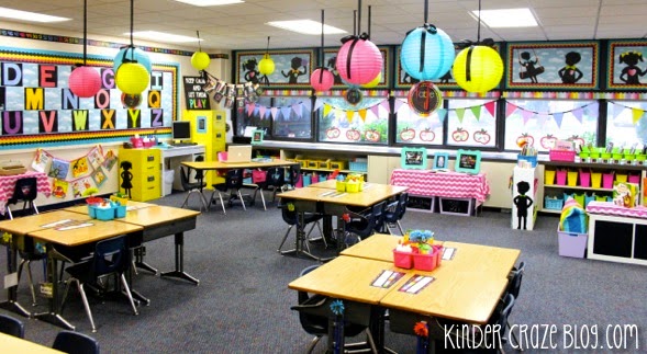 bright kindergarten classroom