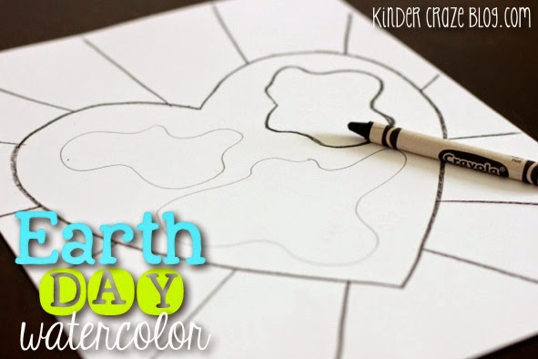 EASY step-by-step directions to make this Earth Day watercolor painting