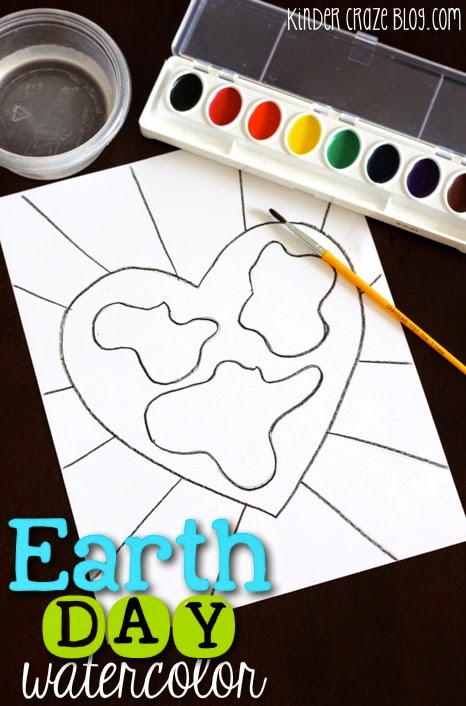 Earth Day watercolor painting project with EASY step-by-step directions