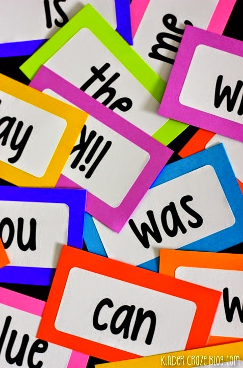 Free printables to make your own sight word flashcards
