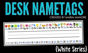 Desk Nametags White Series