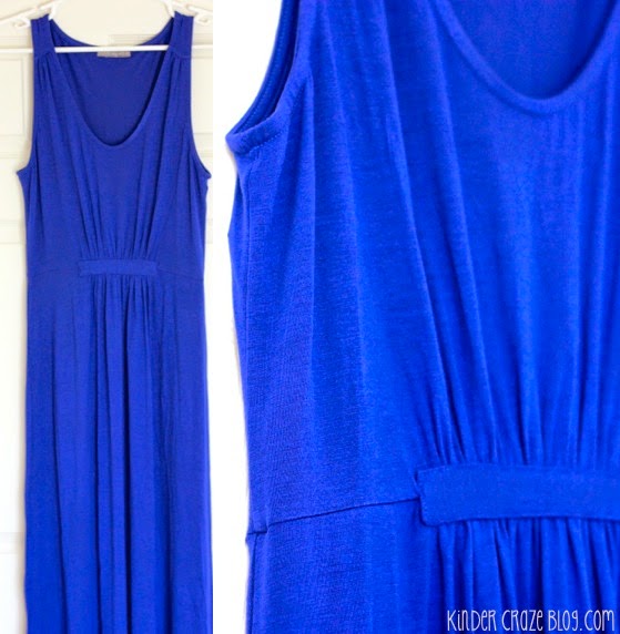 gorgeous blue maxi dress with a gathered waist #StitchFix