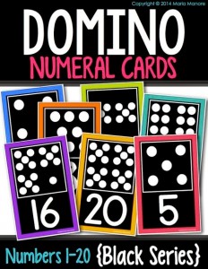 Domino Numeral Cards Black Series
