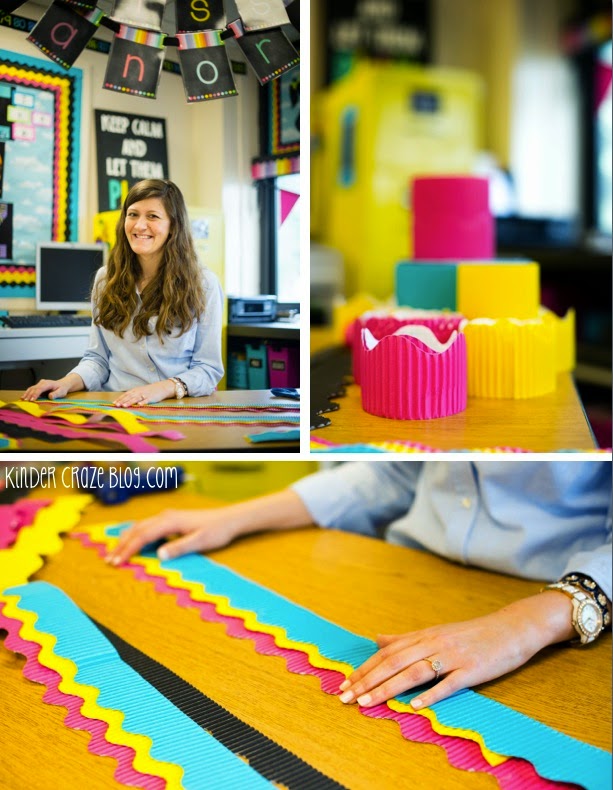 An easy way to layer multiple borders around your classroom bulletin board