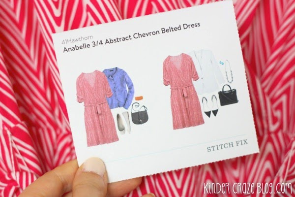 Stitch Fix Anabelle 3/4 Abstract Chevron Belted Dress from 41Hawthorn