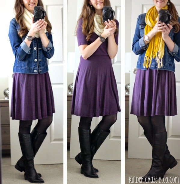 Aleisha fit and flare dress from Stitch Fix styled 3 different ways