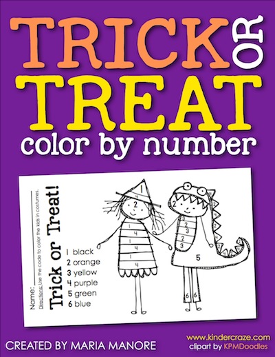FREE halloween color by number