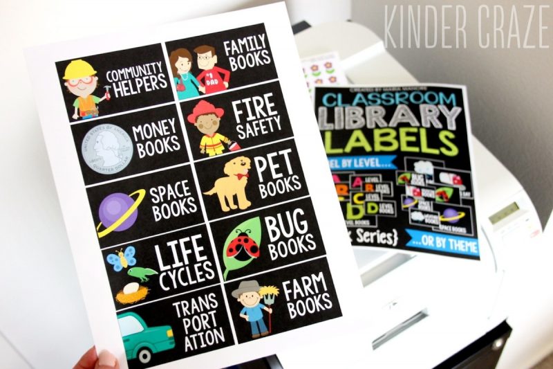 classroom library labels