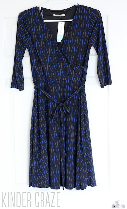 black and blue Renesme Geo Print Faux Wrap Dress from Stitch Fix #stitchfix #fashion