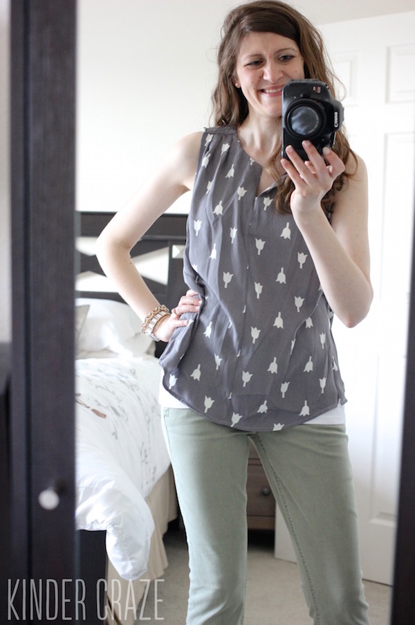 Meryl Tulip Print Sleeveless Blouse from Pixley - May 2015 Stitch Fix Review