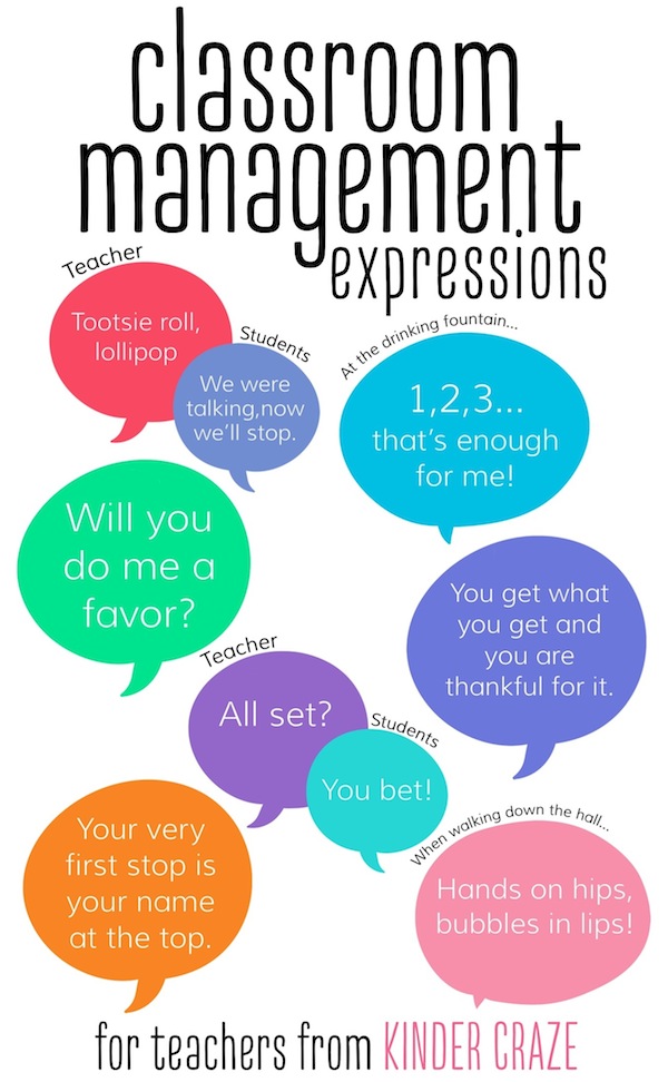 classroom management expressions for teachers