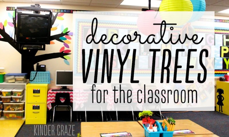 how to create vinyl trees to decorate your classroom walls
