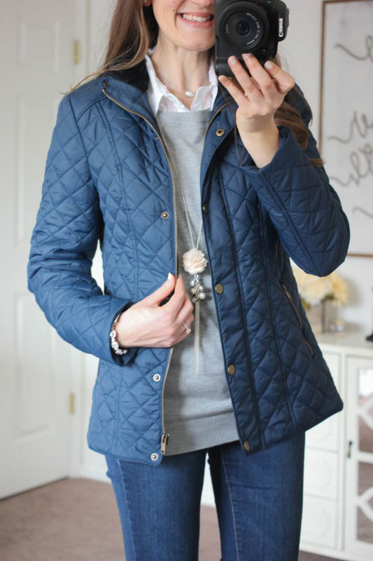 Sarah Quilted Jacket with Faux Fur Collar Lining from Coffeeshop - Stitch Fix