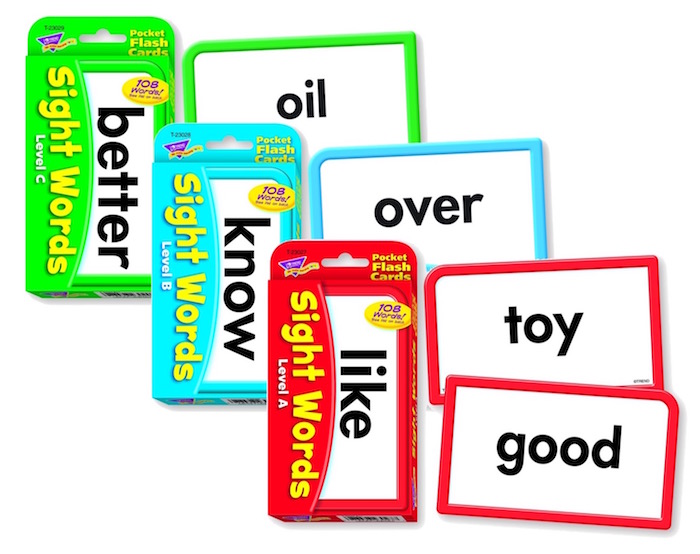 sight word flash cards