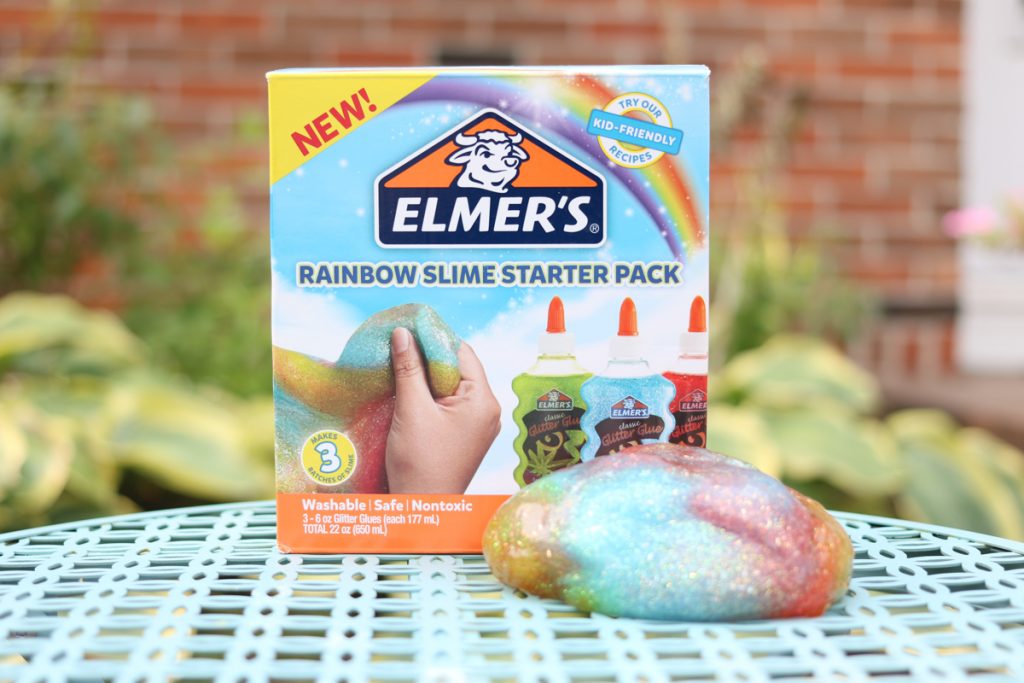 Elmer's Rainbow slime kit to make your own rainbow slime at home
