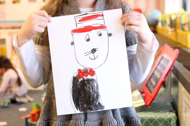 cat in the hat easy drawing