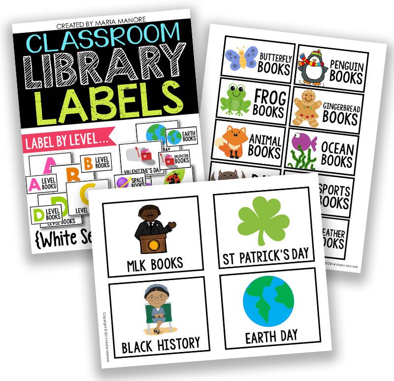 printable classroom library labels for library organization