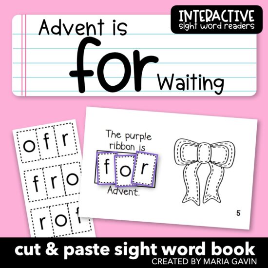 advent is for waiting sight word reader
