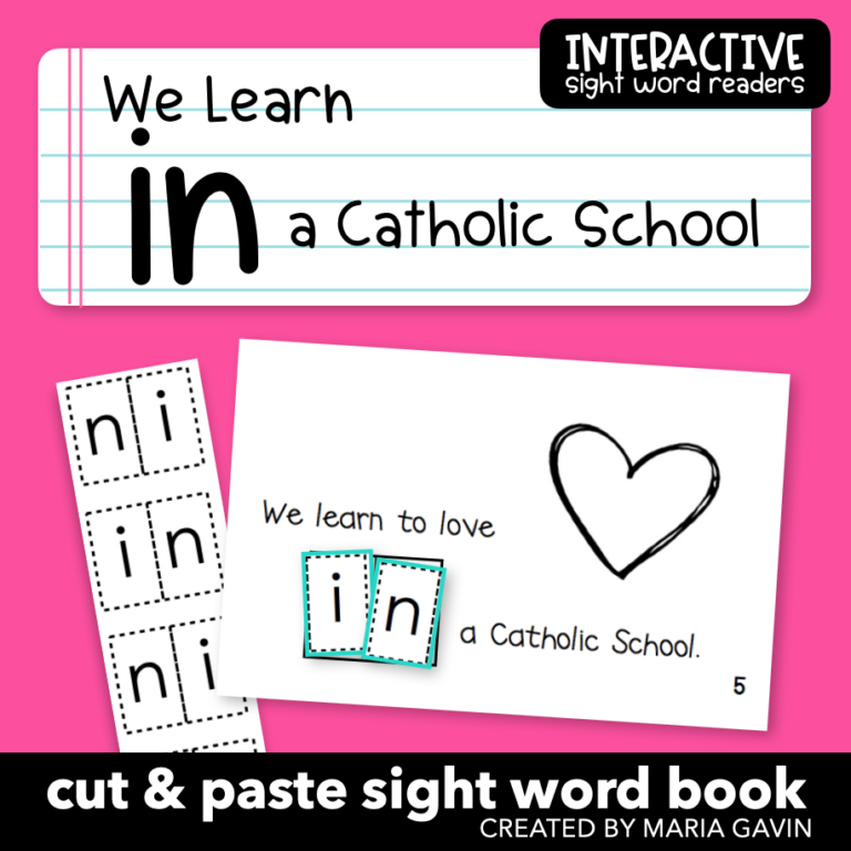 Free Emergent Reader for Catholic Schools Week